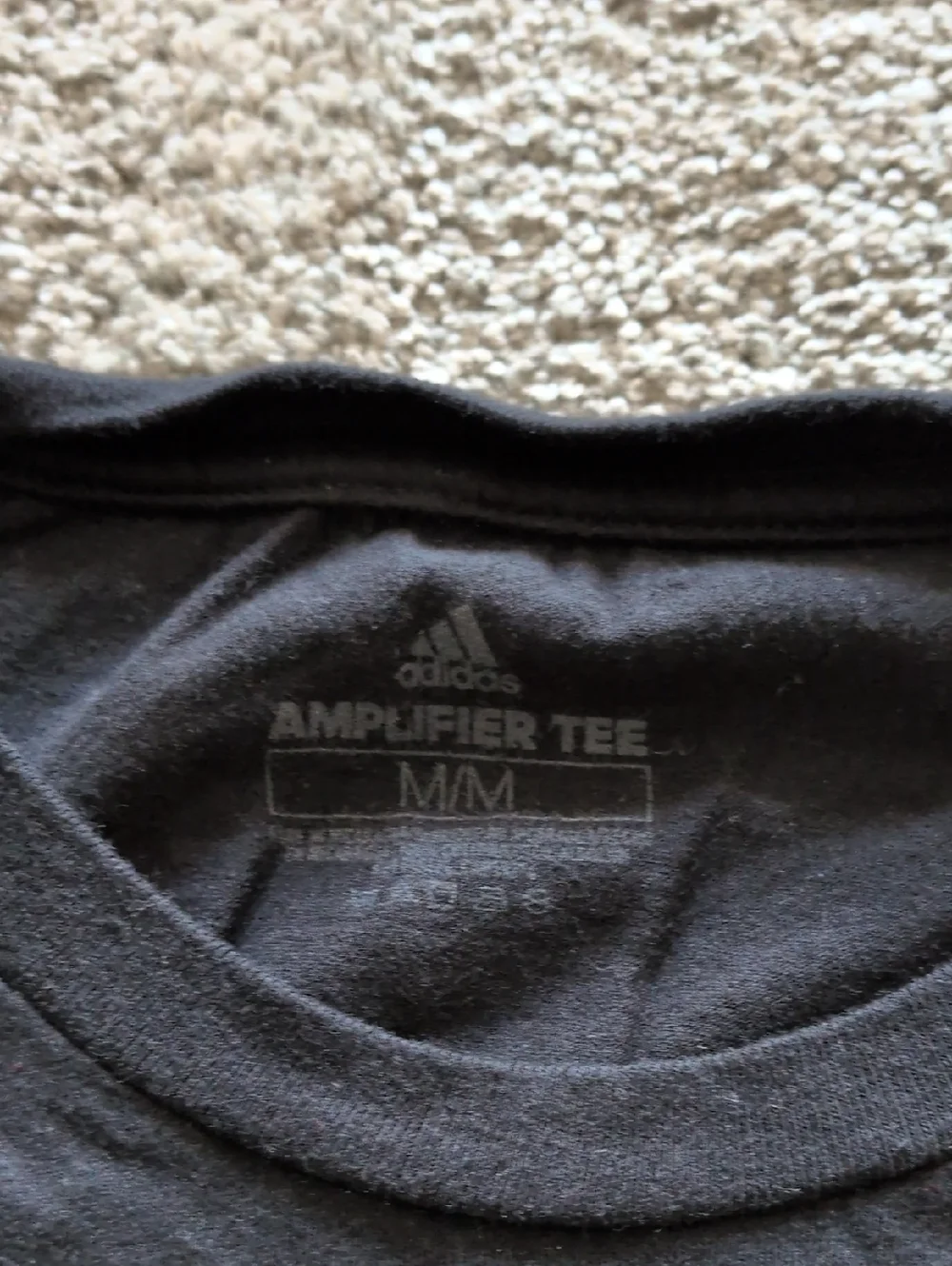 Adidas Men's Short Sleeve Black Amplifier Logo T Shirt Size Medium